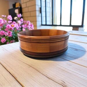Hand Crafted Walnut and Cherry Wood Bowl